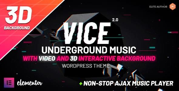 Vice: Underground Music Elementor è un tema WordPress per la creazione di siti web dedicati alla musica underground.