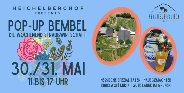  Straußwirtschaft im Grünen: Der Heichelberghof lädt zum „Pop-Up Bembel“