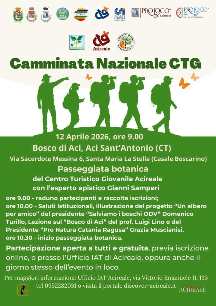 👣 𝗗𝗢𝗠𝗘𝗡𝗜𝗖𝗔 𝗔𝗟 𝗕𝗢𝗦𝗖𝗢 𝗗𝗜 𝗔𝗖𝗜 𝗟𝗔 𝘾𝘼𝙈𝙈𝙄𝙉𝘼𝙏𝘼 𝙉𝘼𝙕𝙄𝙊𝙉𝘼𝙇𝙀 𝘾𝙏𝙂 🌳 Questa domenica, 𝟭...