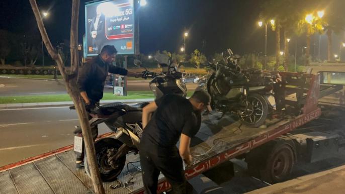 حجز 3 سيارات و4 دراجات في حالة تلبس بالسياقة الاستعراضية بوسط مراكش
