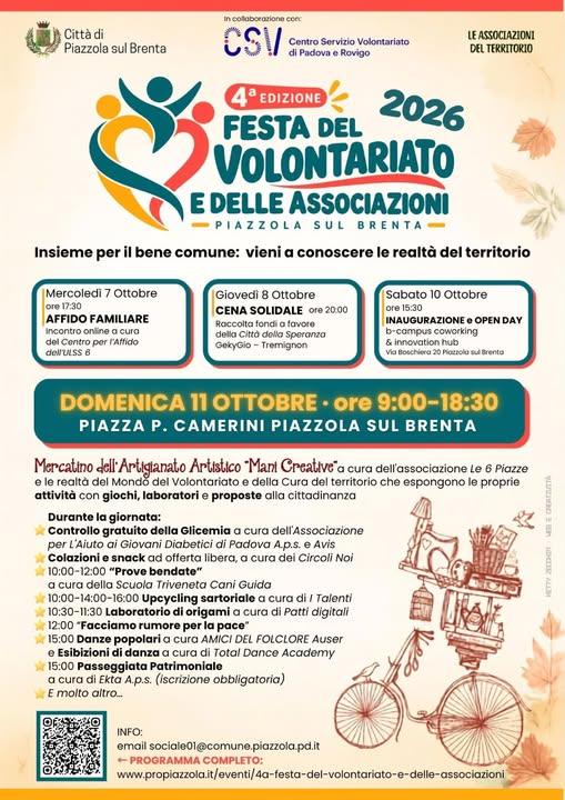 4️⃣ª 𝐅𝐄𝐒𝐓𝐀 𝐃𝐄𝐋 𝐕𝐎𝐋𝐎𝐍𝐓𝐀𝐑𝐈𝐀𝐓𝐎 𝐄 𝐃𝐄𝐋𝐋𝐄 𝐀𝐒𝐒𝐎𝐂𝐈𝐀𝐙𝐈𝐎𝐍𝐈🌟 🗓️ 𝟳 – 𝟴