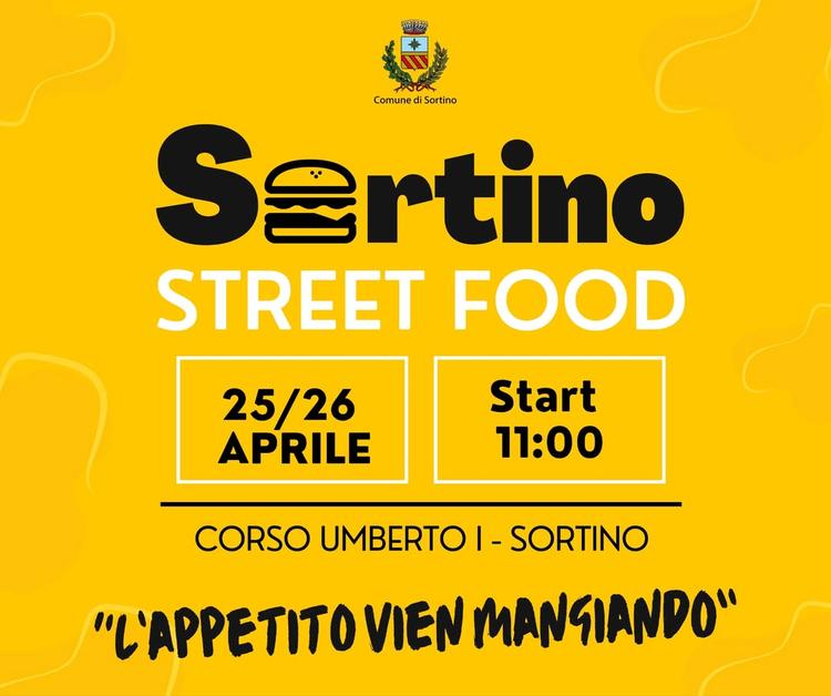 🍔 SORTINO STREET FOOD 2026 🍟 “L’appetito vien mangiando” Il Comune di Sortino è lieto di invitarvi a due giornate all’...