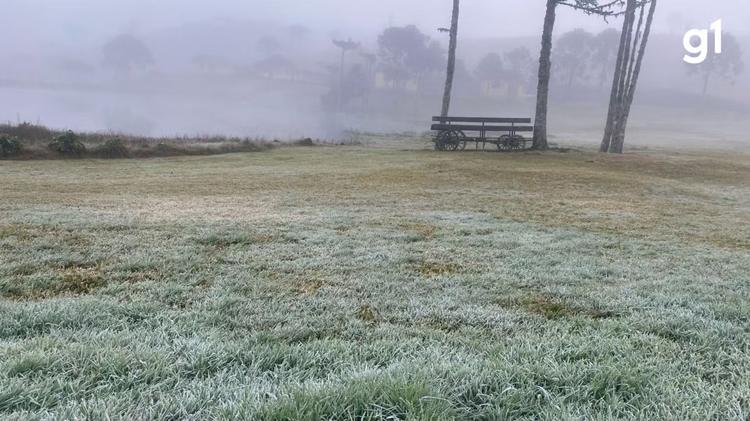 Retorno do frio traz geada e derruba temperaturas no RS; Santana do Livramento registra -2,7°C