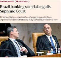 Jornal britânico afirma que 'crise' no STF pode ter 'impacto decisivo' nas eleições