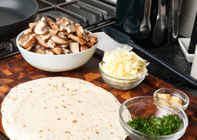 ingredients for quesadillas