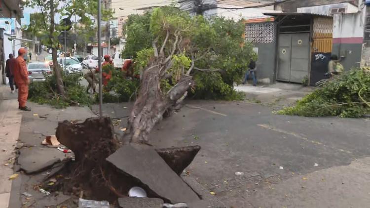 Frente fria provoca ventania de até 68 km/h, e Defesa Civil emite alerta no Rio
