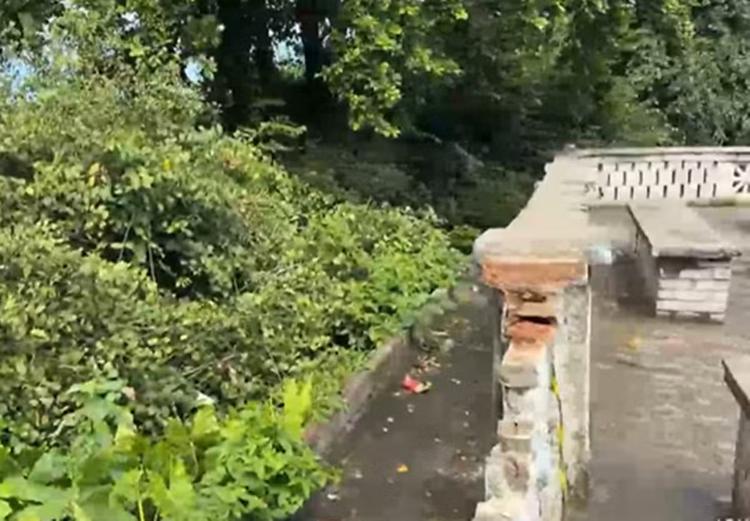 Defesa Civil interdita parte de área do Santuário da Penha após desabamento de muro, em João Pessoa