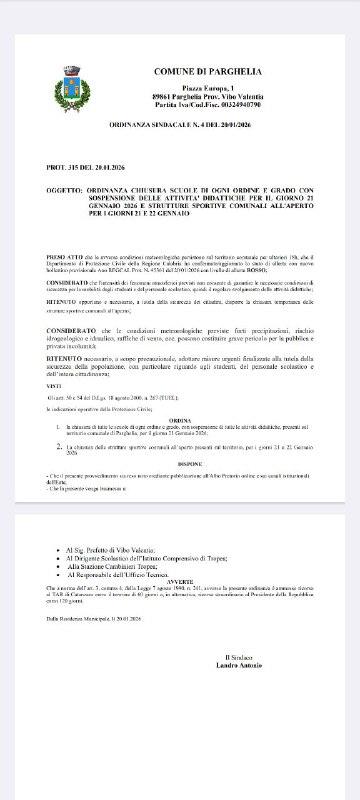 Allerta Meteo Chiusura Scuole