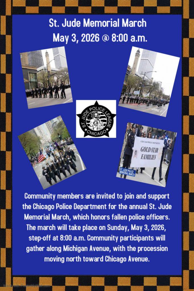 Annual St. Jude Memorial March – May 3rd 8:00 a.m.
