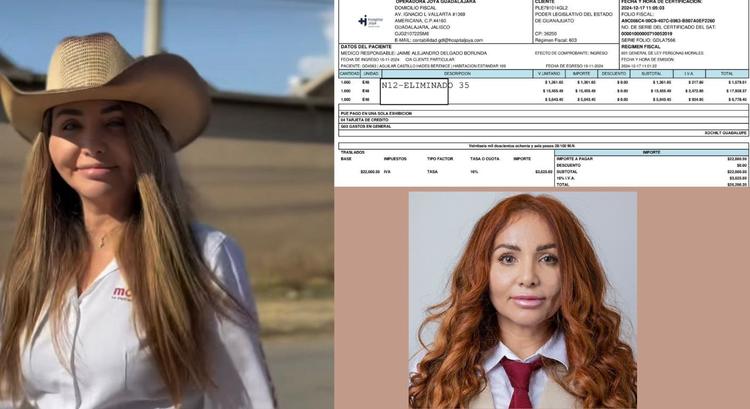 Diputada Hades Aguilar cargó factura de 26 mil pesos por procedimiento con cirujano plástico al Congreso de Guanajuato