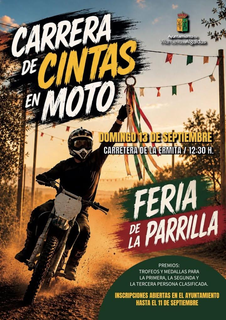 🏍️ ¡La Carrera de Cintas en Moto vuelve a La Parrilla! 🏁 Dentro de la programación de la Feria y Fiestas de La Parrill...