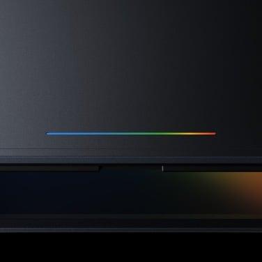 the glowbar on the back of googlebook laptop
