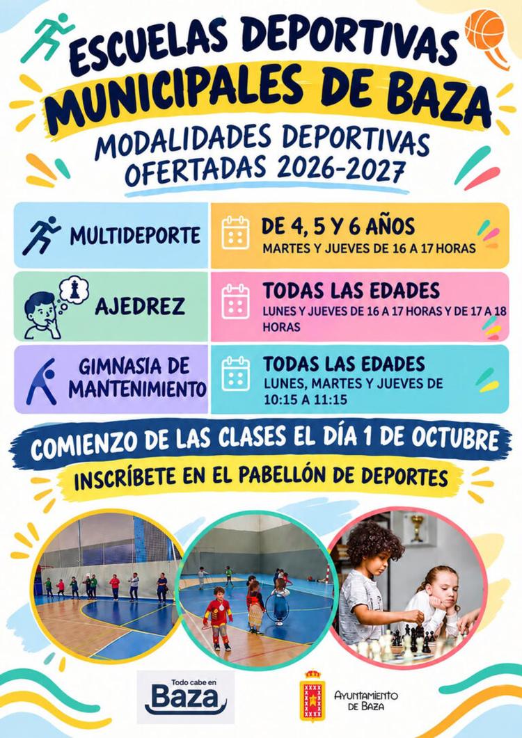 Abierta la inscripción para el nuevo curso de las Escuelas Deportivas Municipales, que se iniciarán el 1 de octubre