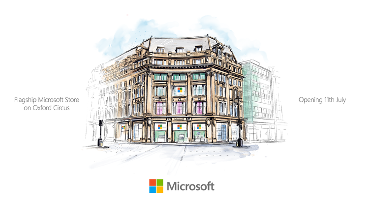 Flagship Microsoft Store in London opens July 2019 Created on Surface Studio by Phil Galloway  Illustrated 002