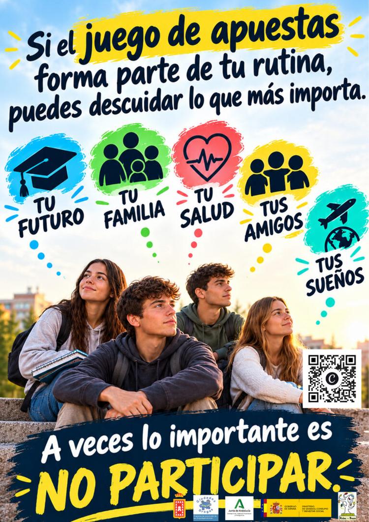 El Ayuntamiento de Baza lanza una campaña de concienciación dirigida a los jóvenes con motivo del Día Sin Juegos de Azar