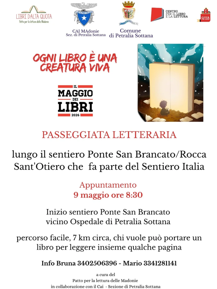 📚IL MAGGIO DEI LIBRI 2026📚 PASSEGGIATA LETTERARIA lungo il sentiero Ponte San Brancato/Rocca Sant'Otiero 🗓 9 MAGGIO 2...