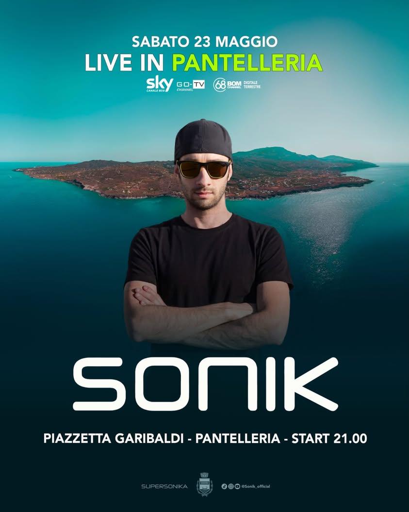Sabato 23 maggio arriva Sonik a Pantelleria 🎧 Appuntamento alle ore 21.00 in Piazzetta Garibaldi per una serata di musi...