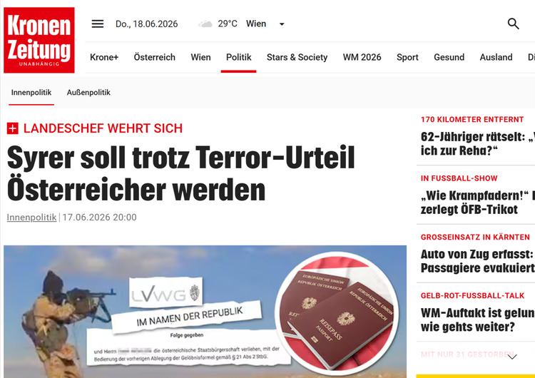 Keine Staatsbürgerschaft bei Terror-Verurteilung