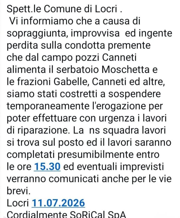 🔴 COMUNICAZIONE Sorical