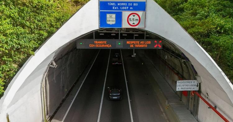 Túnel do Morro do Boi terá bloqueios noturnos para manutenção de ventiladores; veja as datas e horários