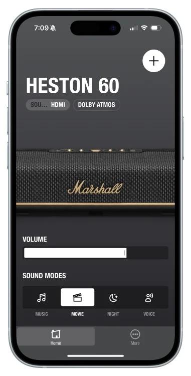 marshall soundbar settings in app