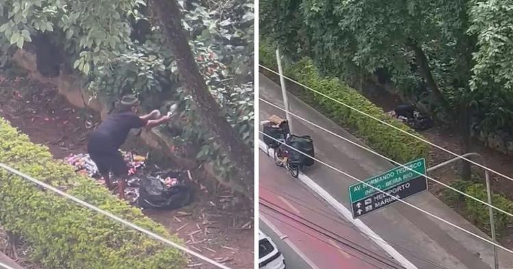 Crime ambiental em BC: homem é flagrado jogando lixo em área de mangue; multa é de R$ 5 mil