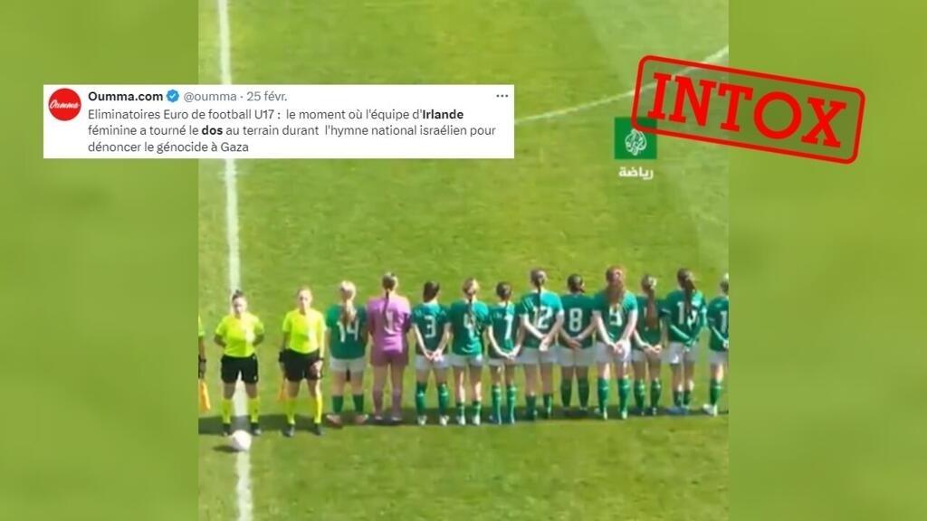 Des jeunes footballeuses irlandaises accusées à tort d'avoir tourné le dos au drapeau israélien