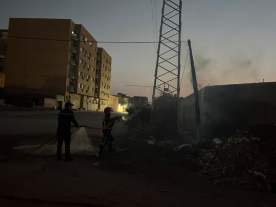 اندلاع حريق بعمود كهربائي بمراكش
