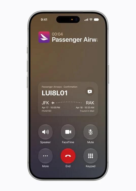 the call context tool on an iphone
