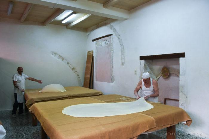 making handmade phyllo