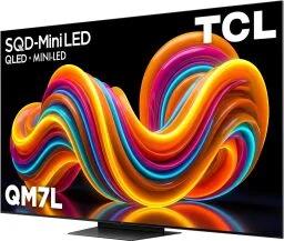 TCL QM7L TV with funky colored design on screen