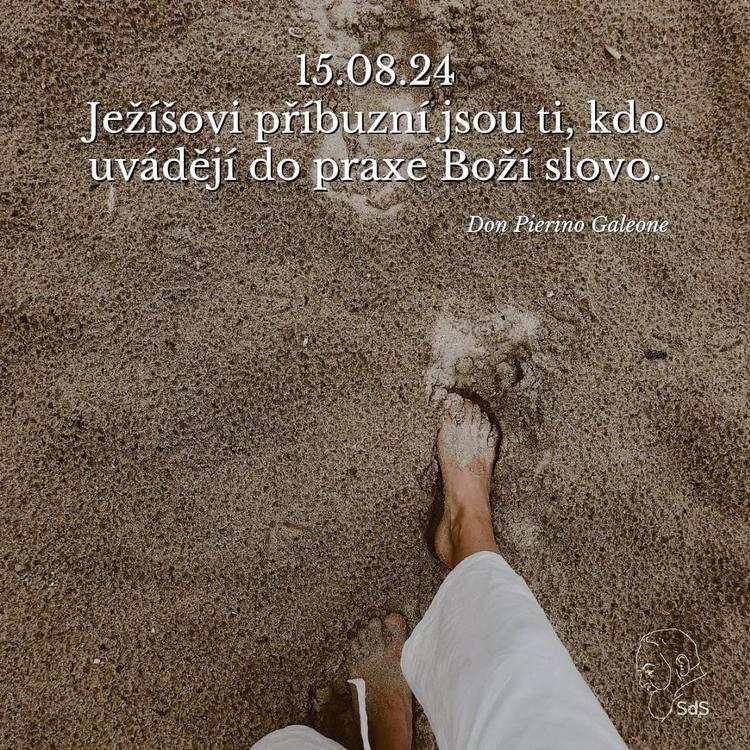 15.8.2024
Ježíšovi příbuzní jsou ti, kdo uvádějí do praxe Boží slovo.

Don Pierino Galeone