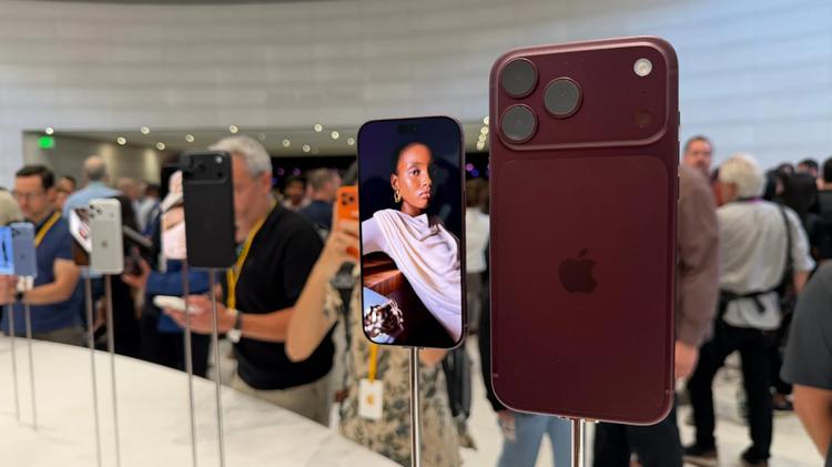 iPhone 18 Pros on display at Apple Park