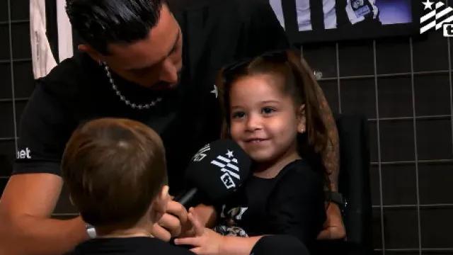 Filha de Alex Telles canta hino do Botafogo e vídeo viraliza; assista