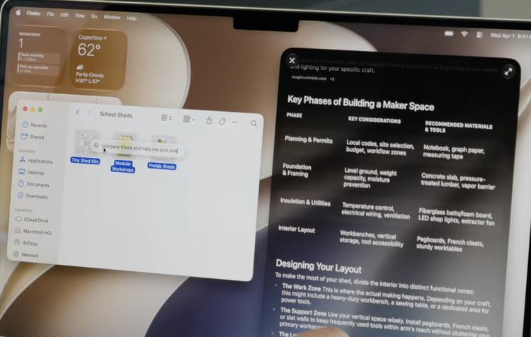 Ask Siri AI about files from the context menu