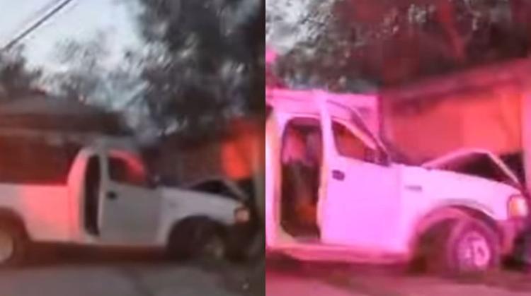 Impactante choque en Tlaltizapán: Camioneta arrolla a motociclista y se incrusta en barda de secundaria
