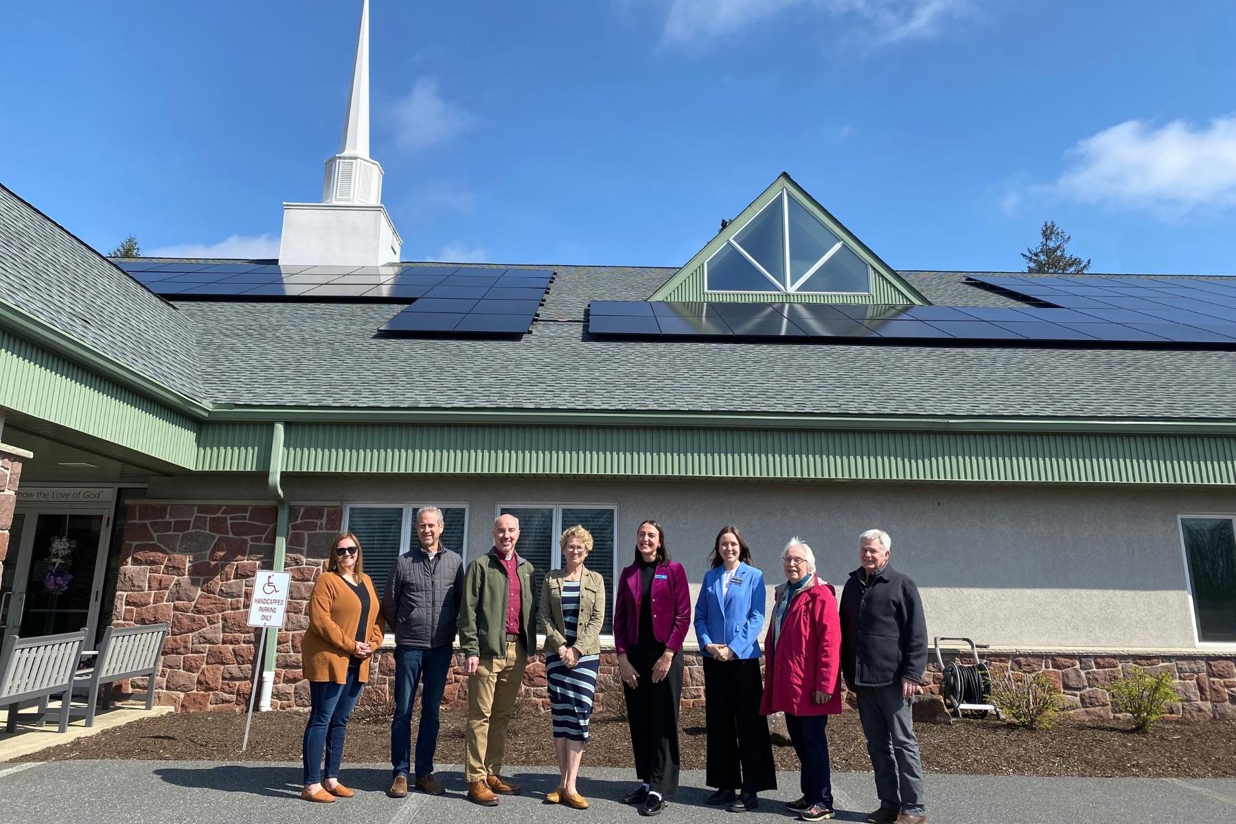 Solar project at Mohnton church draws visit from Rep. Houlahan, environmental group