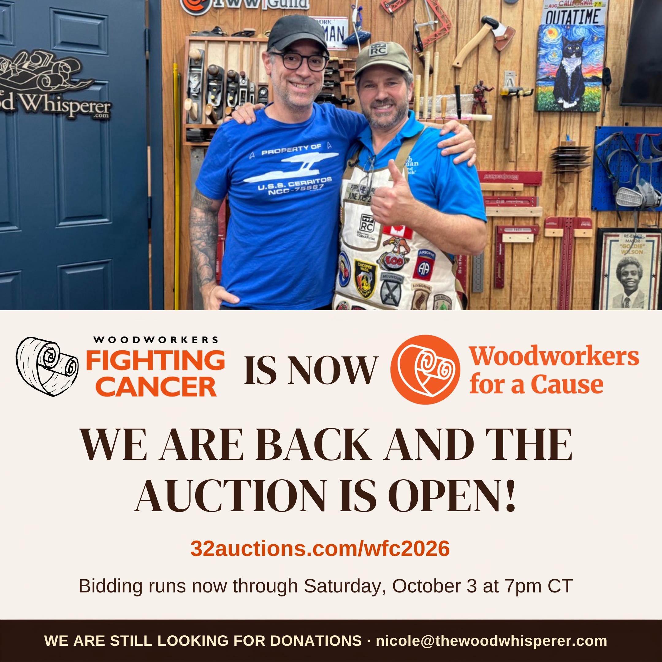 Woodworkers For a Cause 2026: How to Help Before October 3