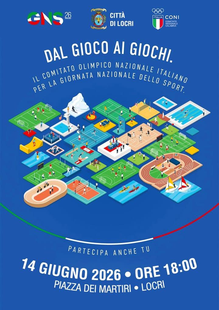😎 Anche quest'anno la città di Locri aderisce alla 𝑮𝒊𝒐𝒓𝒏𝒂𝒕𝒂 𝑵𝒂𝒛𝒊𝒐𝒏𝒂𝒍𝒆 𝒅𝒆𝒍𝒍𝒐 𝑺𝒑𝒐𝒓𝒕  🇮🇹  e m...
