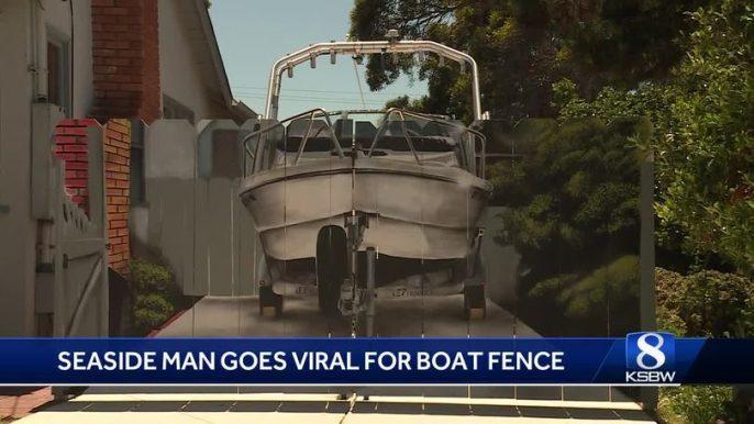 طلبت منه البلدية إخفاء قاربه خلف السياج.. فكان رده إبداعيا ومضحكا