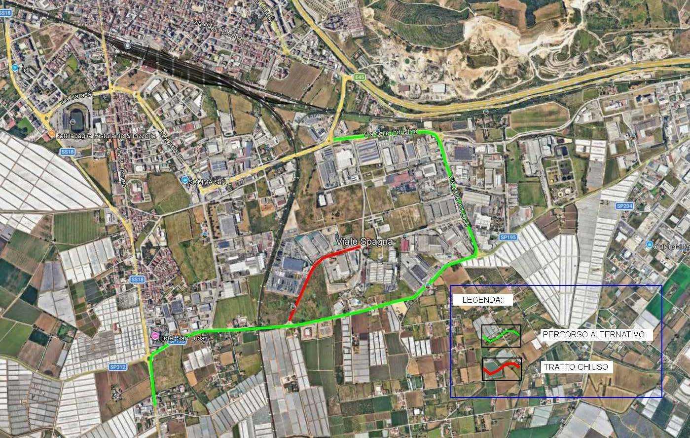 Battipaglia, al via il restyling della zona industriale: chiude Viale Spagna. Ecco il piano traffico