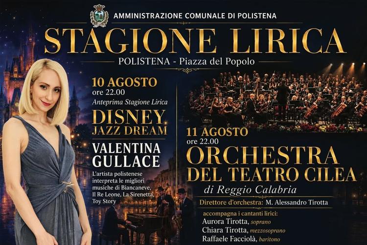 L’ESTATE CULTURALE POLISTENESE  NON FINISCE DI REGALARE EMOZIONI Ritorna la Stagione Lirica  Il 𝟏𝟎 𝐞 𝐥’𝟏𝟏 𝐚𝐠𝐨𝐬...