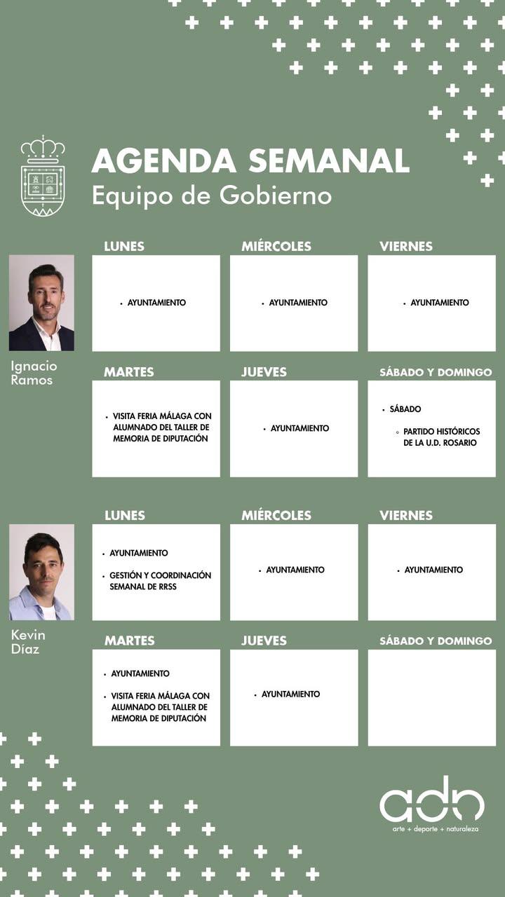 🗓️ AGENDA SEMANAL EQUIPO DE GOBIERNO (17 DE AGOSTO - 23 DE AGOSTO) ✅ Queda publicada la programación con todos los even...