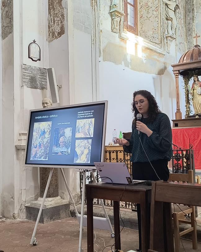 ⛪️Presentato ieri il lavoro di restauro della tela di San Michele custodita nell' antica chiesa barocca San Francesco d'...