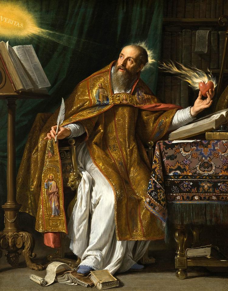 Saint Augustine, painting by Philippe de Champaigne, 1645-1650