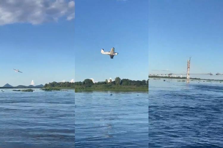 VÍDEO: avião é flagrado em manobra perigosa próximo de ponte da Rota Bioceânica; polícia investiga