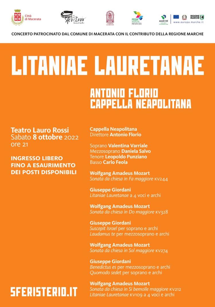 8 ottobre: Litanie Lauretane – Teatro Lauro Rossi – Macerata