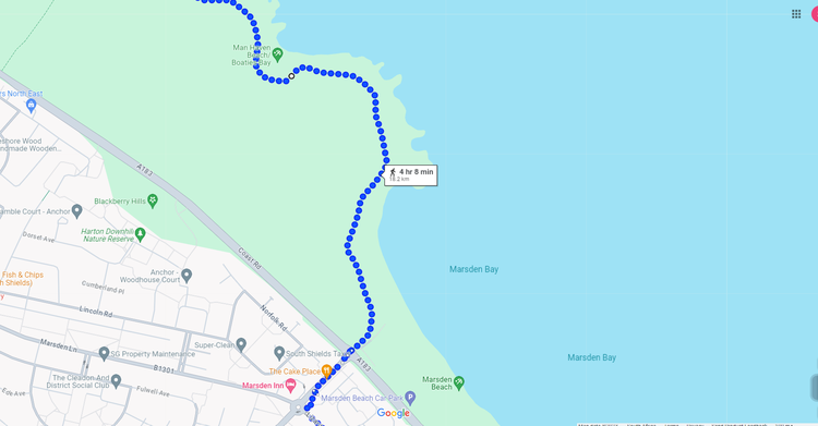 Part 7 of the 18km Seaside Newcastle Run passed Man Haven Beach
