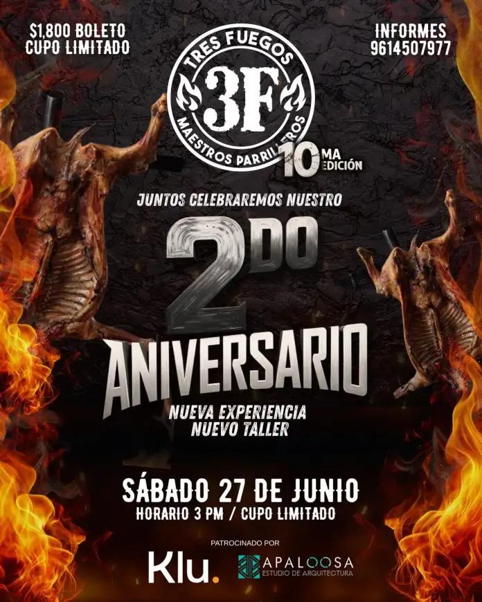 Tres Fuegos Maestros Parrilleros: 2do Aniversario y 10ma Edición