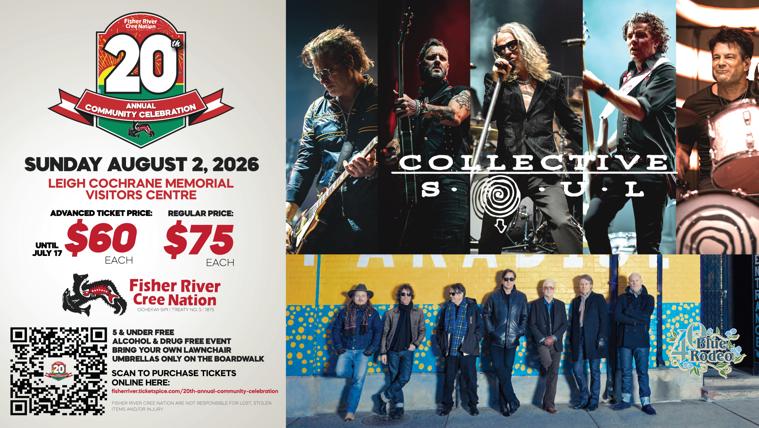 Collective Soul With Guests Blue Rodeo Featured for the 20th Annual Community Celebration